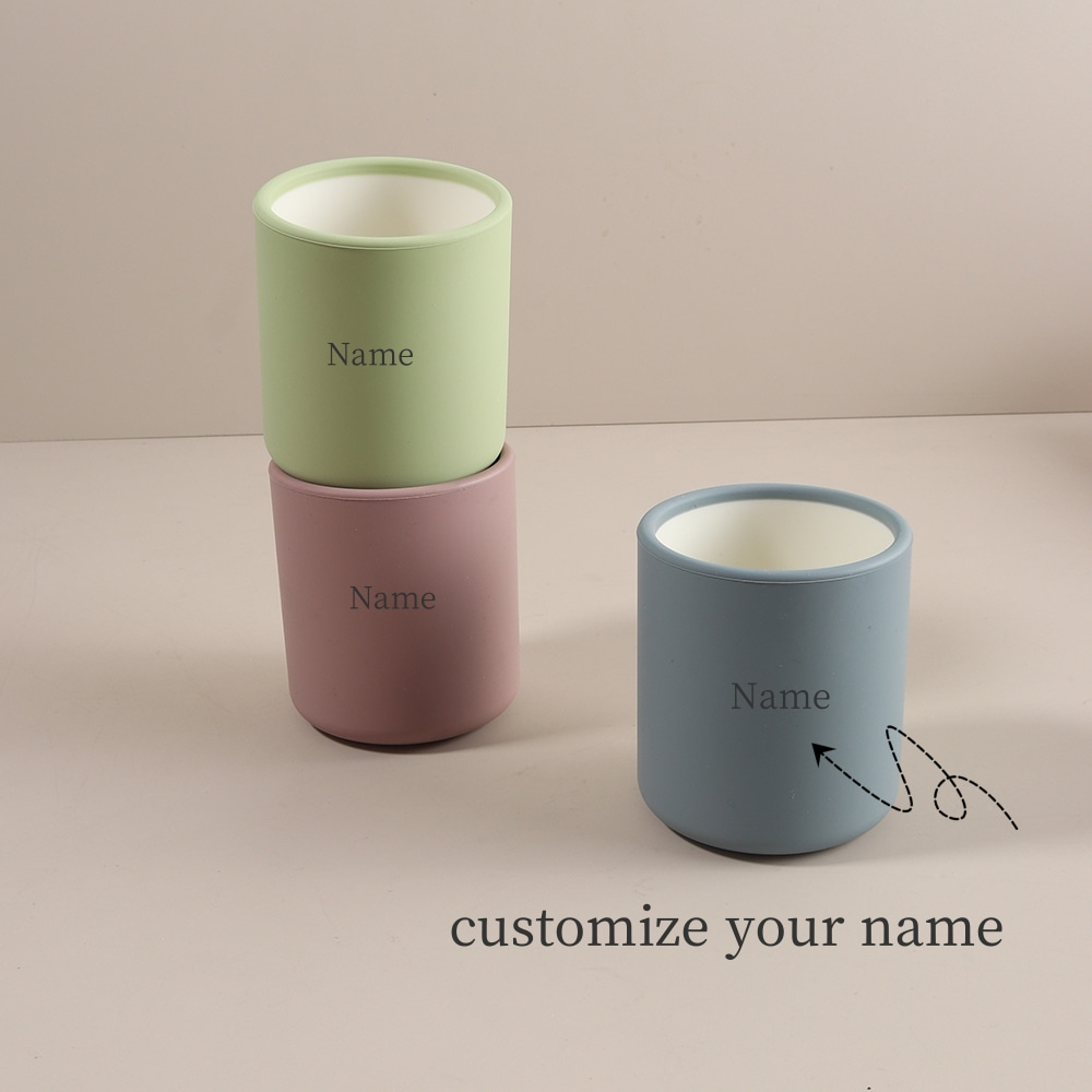 Baby Food Utensils - Gobelet d'apprentissage en silicone personnalisé avec