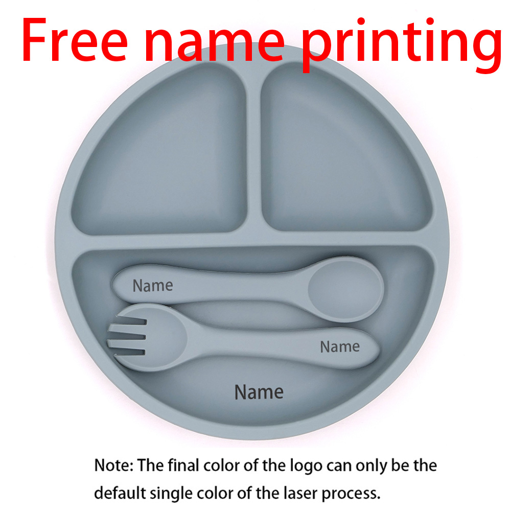 Baby Food Utensils - Vaisselle en Silicone pour enfants, impression