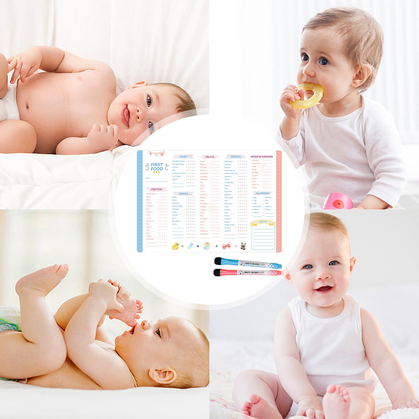 Baby Food Tracker - Tableau magnétique des premiers aliments pour