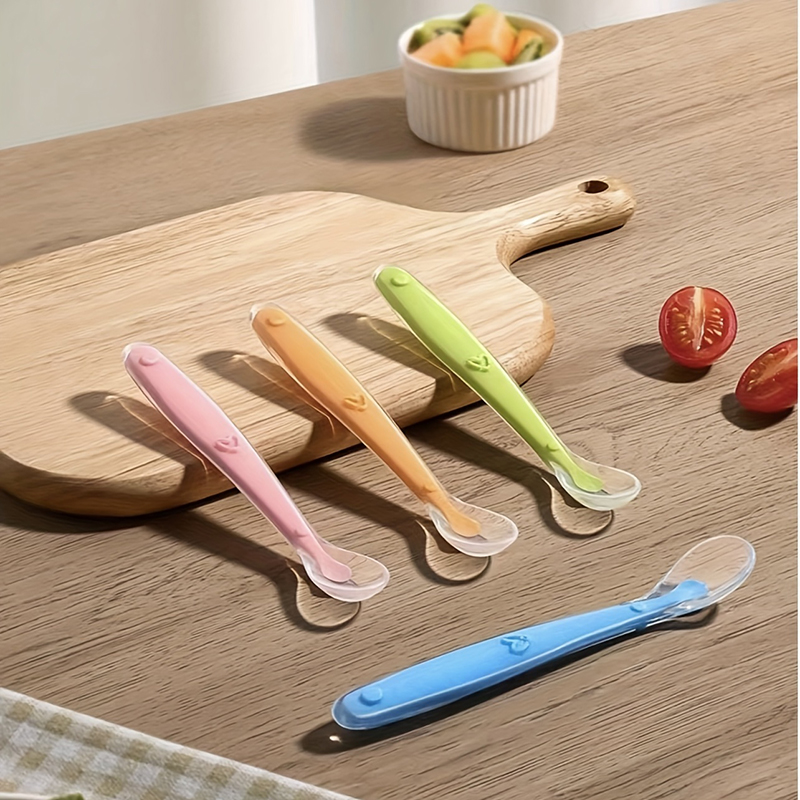 Baby Food Utensils - Cuillère en silicone à pointe souple