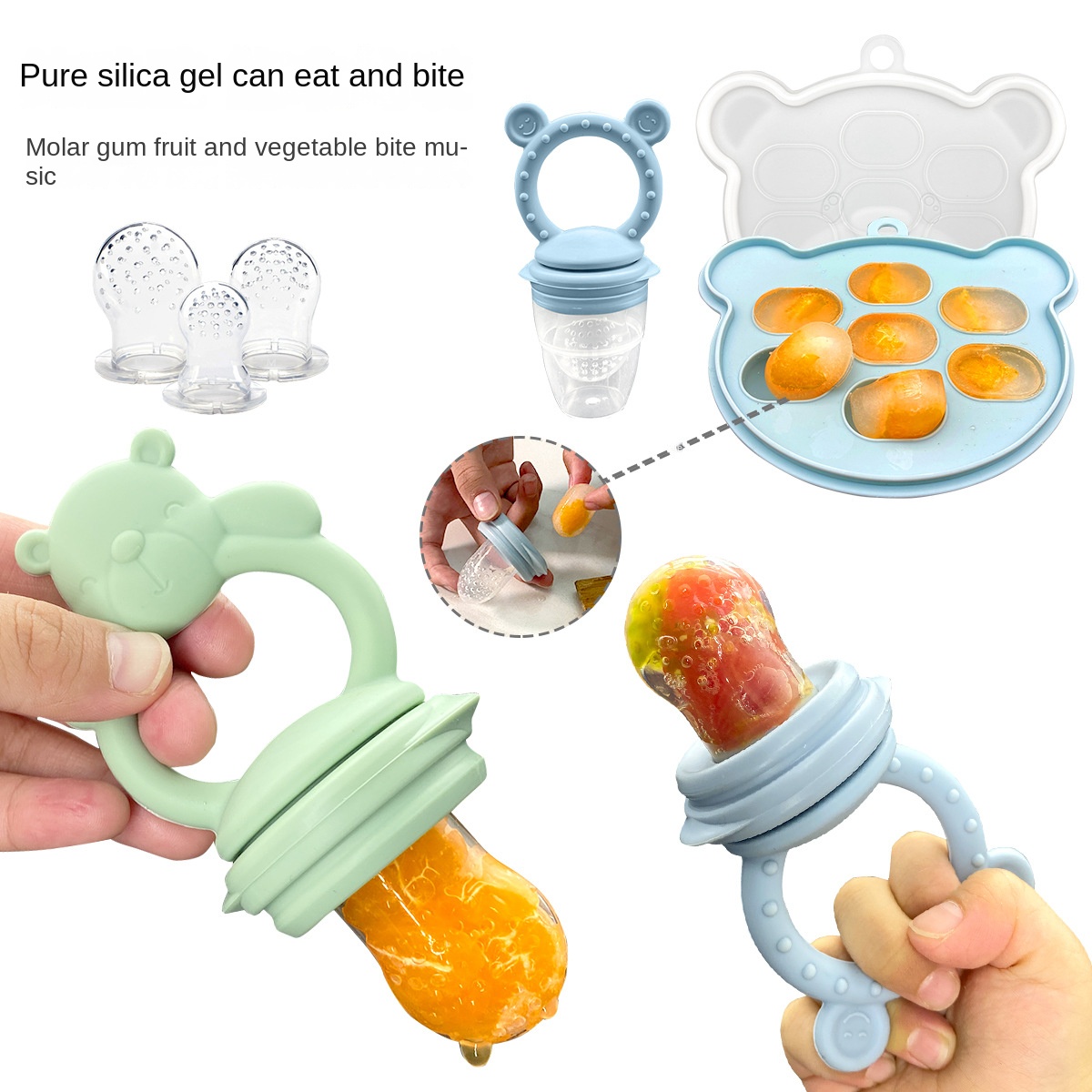 Baby Food Quantity - TeWindsor-Sucette en silicone de qualité alimentaire