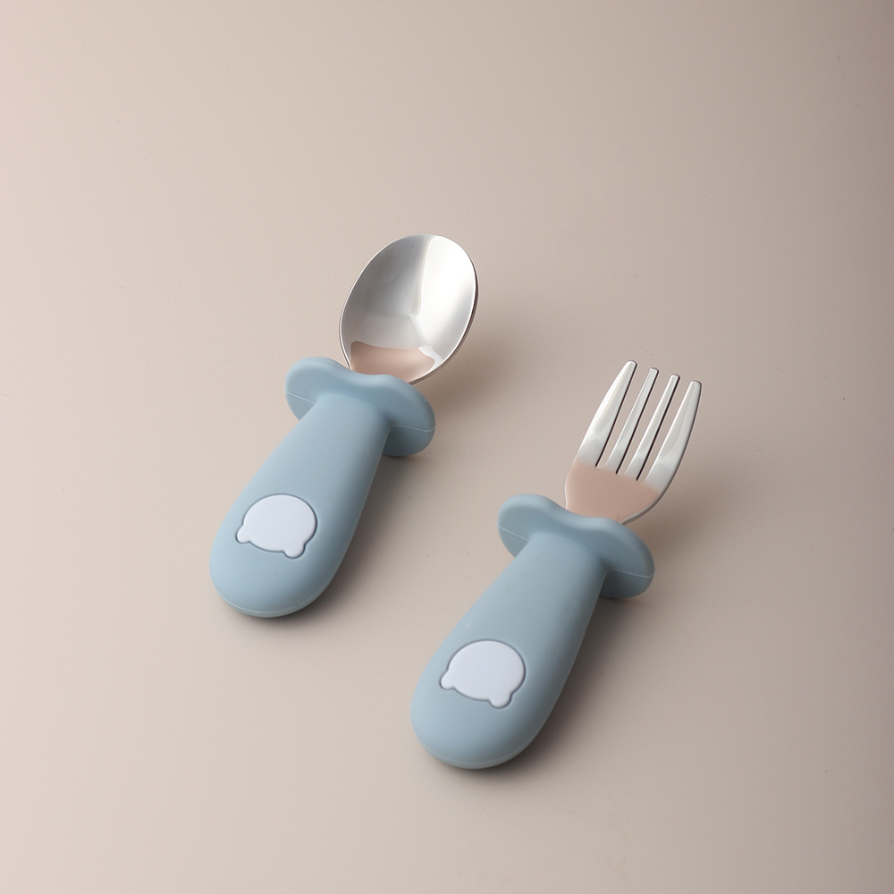 Cuillère et fourchette en sili - Baby Food Utensils avis et prix