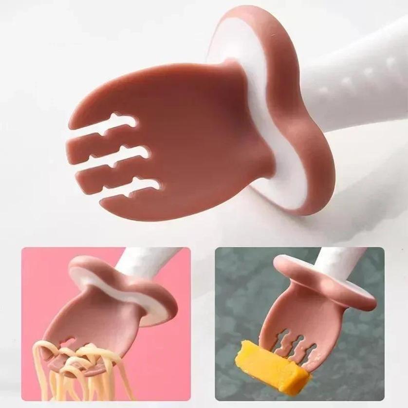 Cuillère fourchette en Silicon - Baby Food Utensils avis et prix