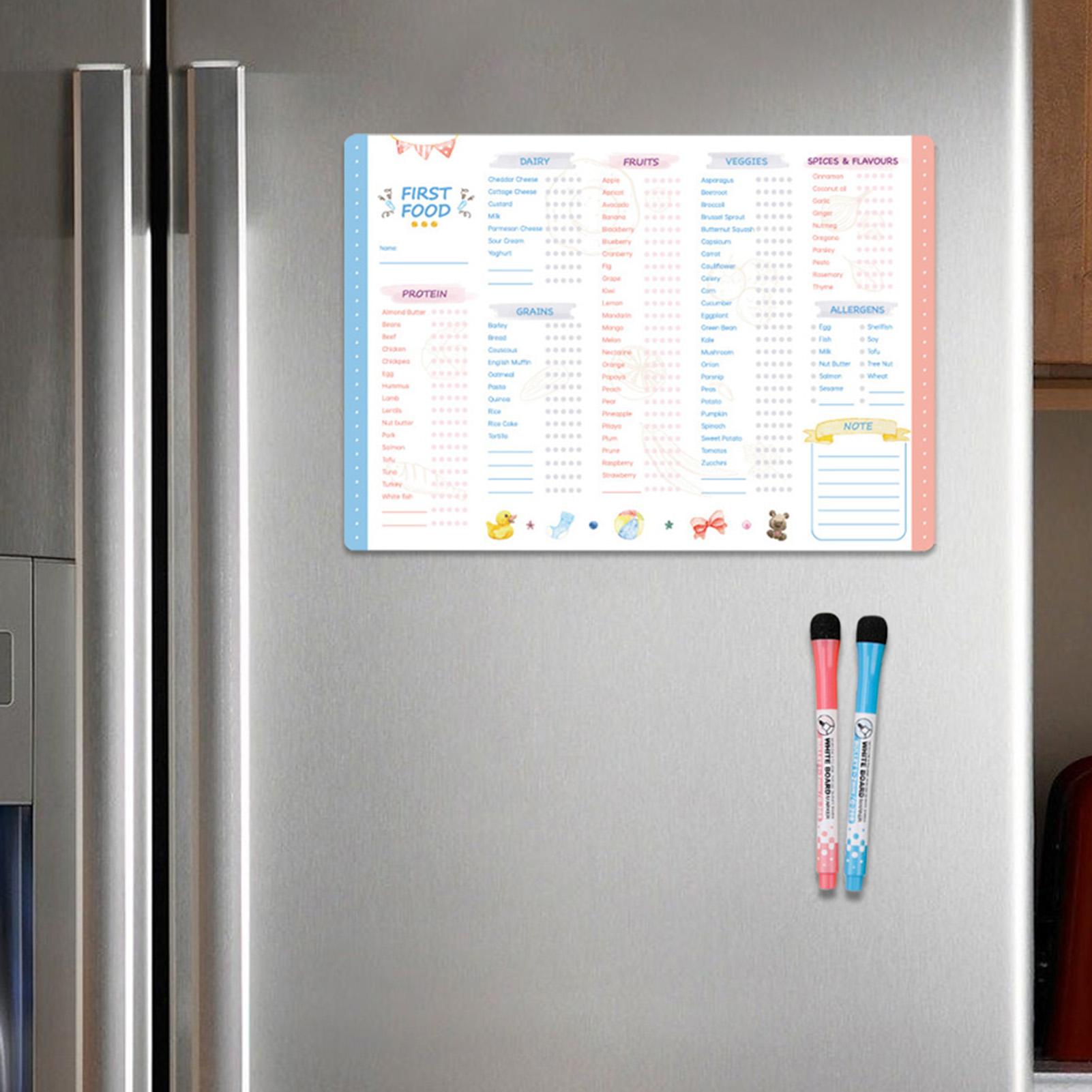 Tableau magnétique des premièr - Baby Food Tracker avis et prix